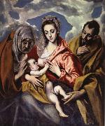 El Greco The Holy Family iwth St Anne France oil painting artist